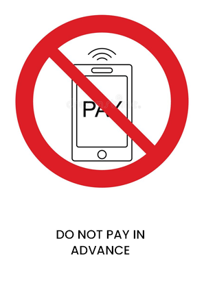 Do not pay in advance